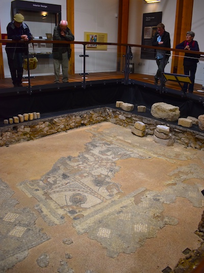 HFC Members examine some of the mosaics