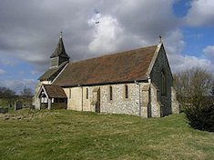a view of the church of St Peter ad Vincula, Colemore