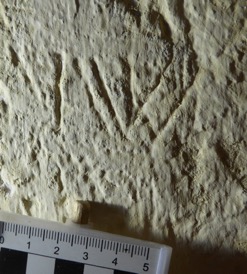 Initials on west doorway