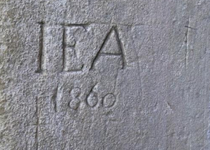Initials on the north doorway