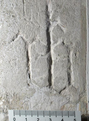 Marian symbol on the north window