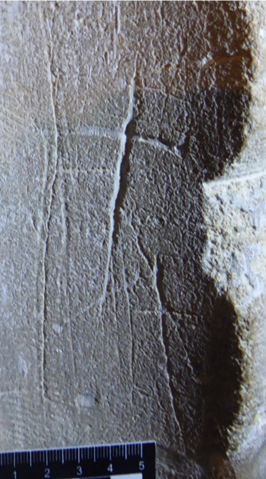 A cross on the north doorway