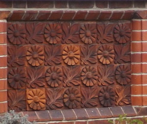 Moulded tile decorations - Richmond Road