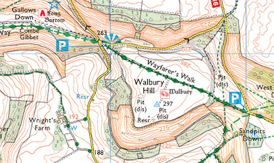Map of Walbury Hill
