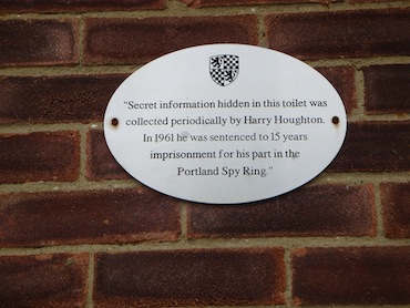 Sign about 'Portland Spy Ring'