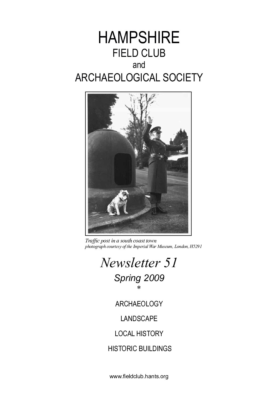 Newsletter 51 – Spring 2009