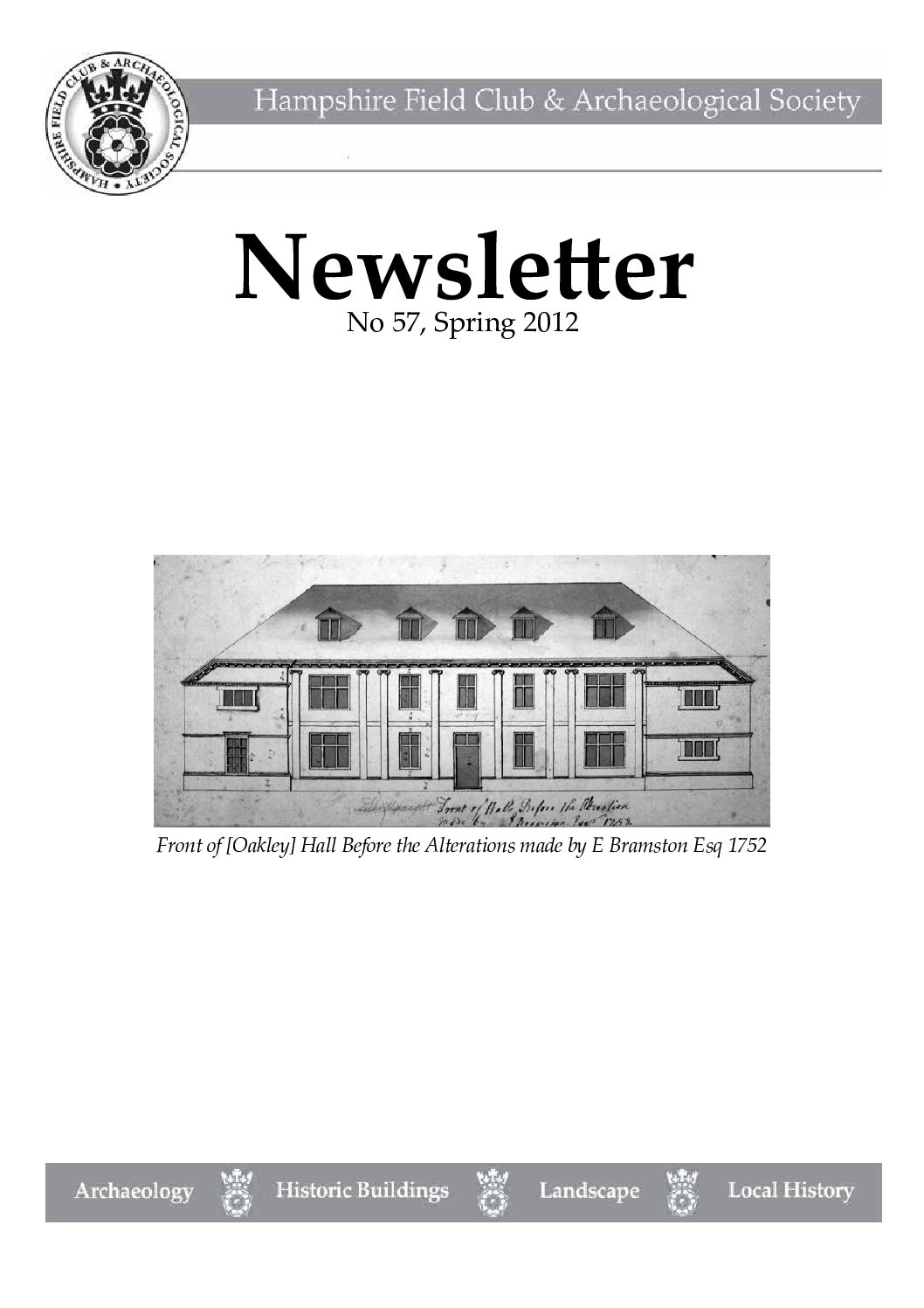 Newsletter 57 – Spring 2012