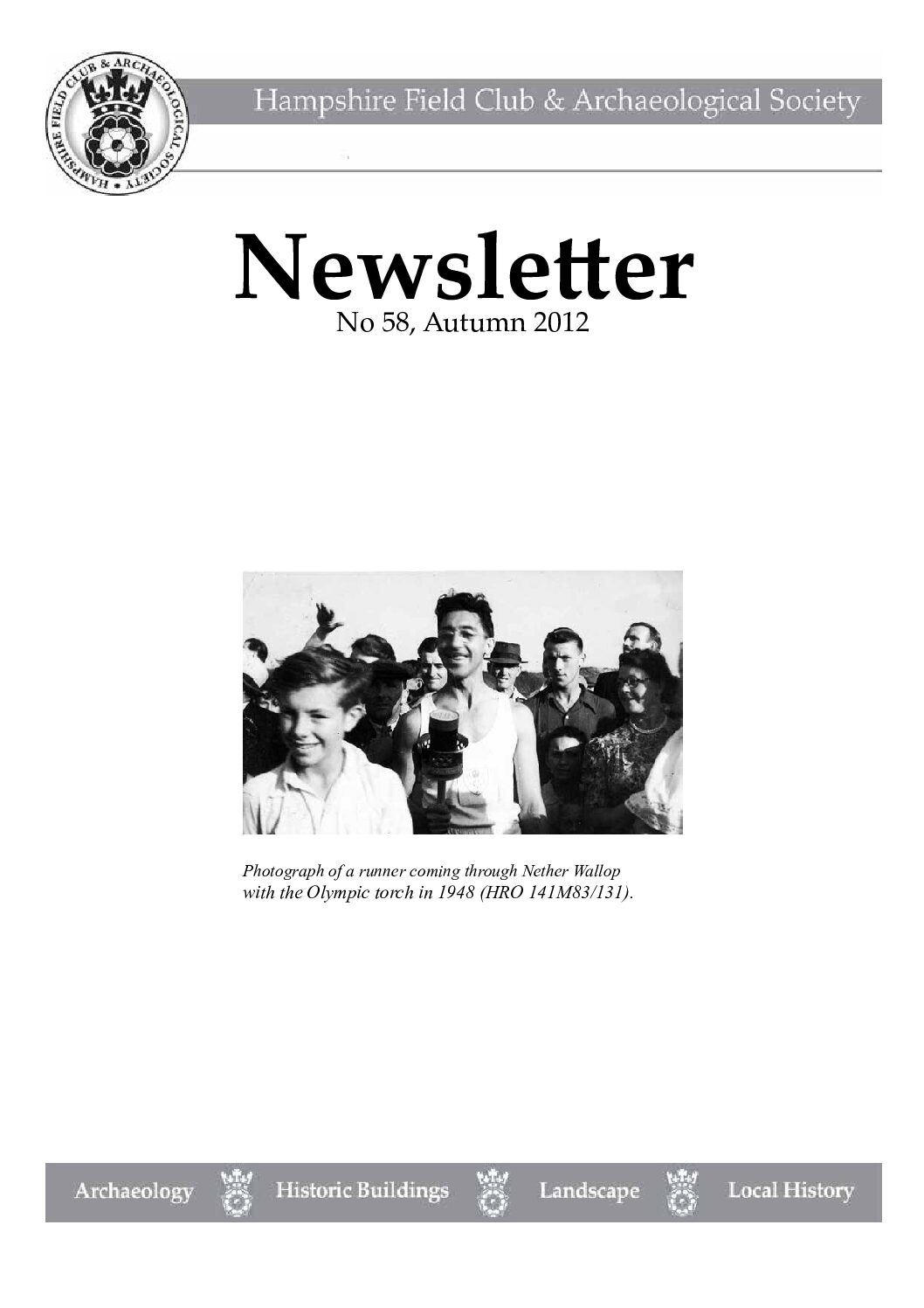 Newsletter 58 – Autumn 2012
