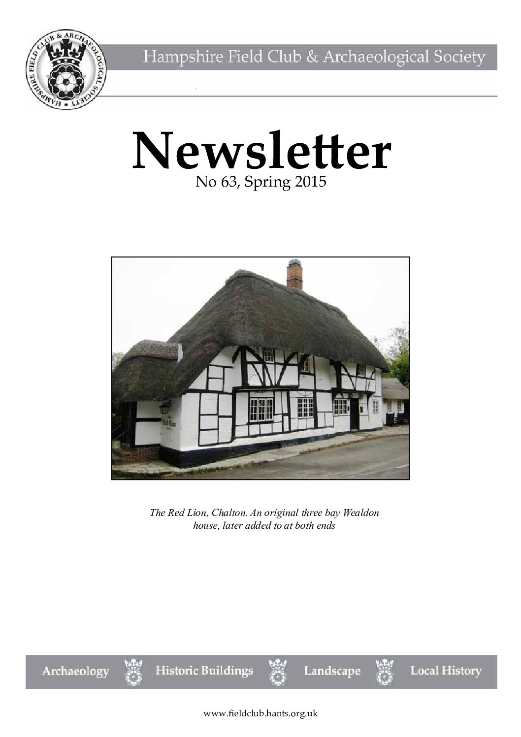 Newsletter 63 – Spring 2015