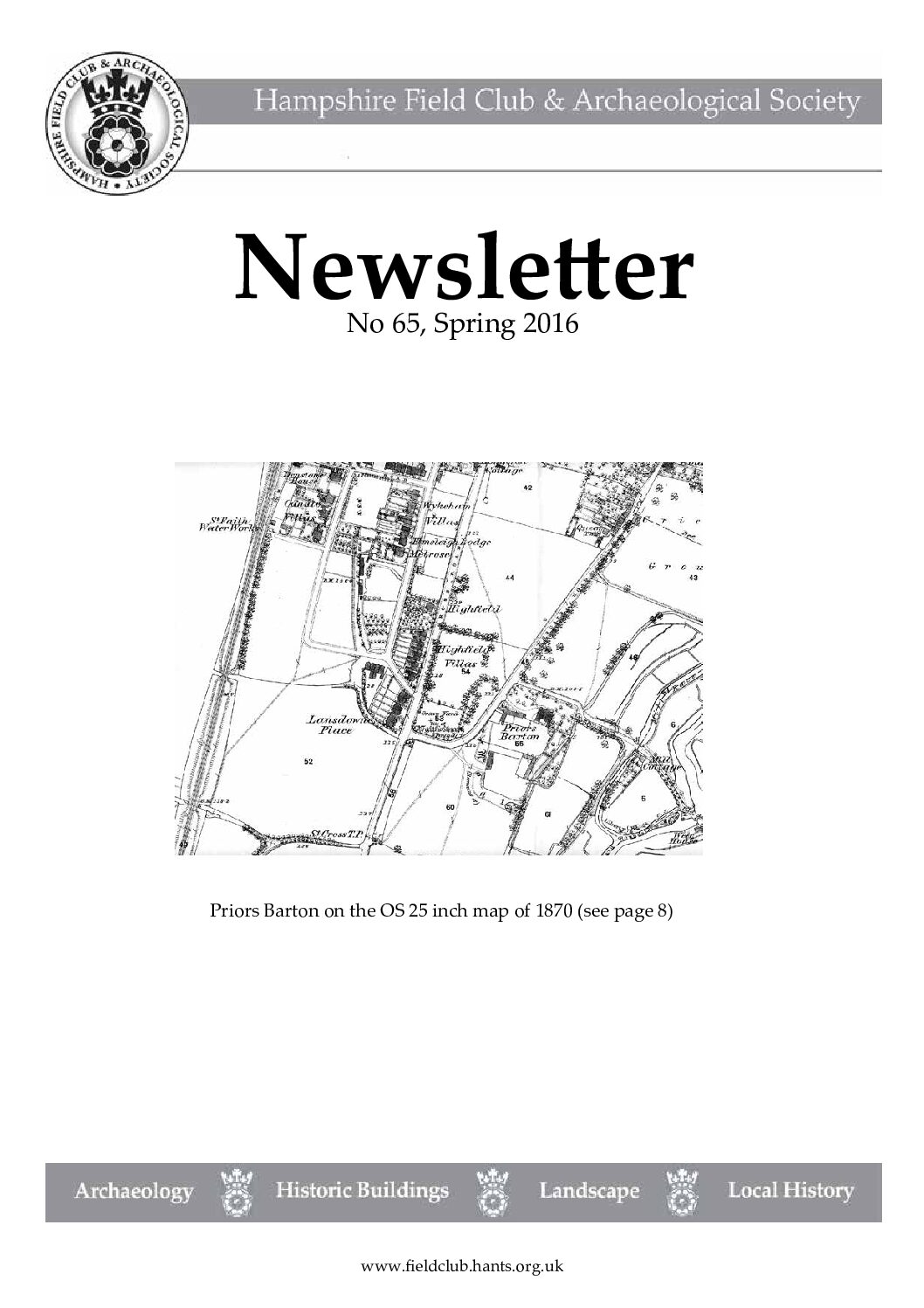 Newsletter 65 – Spring 2016