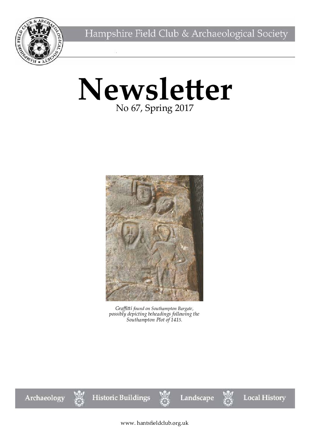 Newsletter 67 – Spring 2017