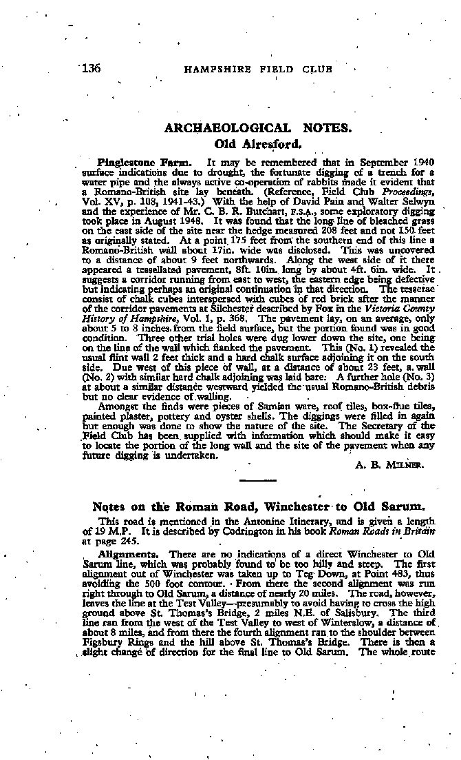 Archaeological Notes