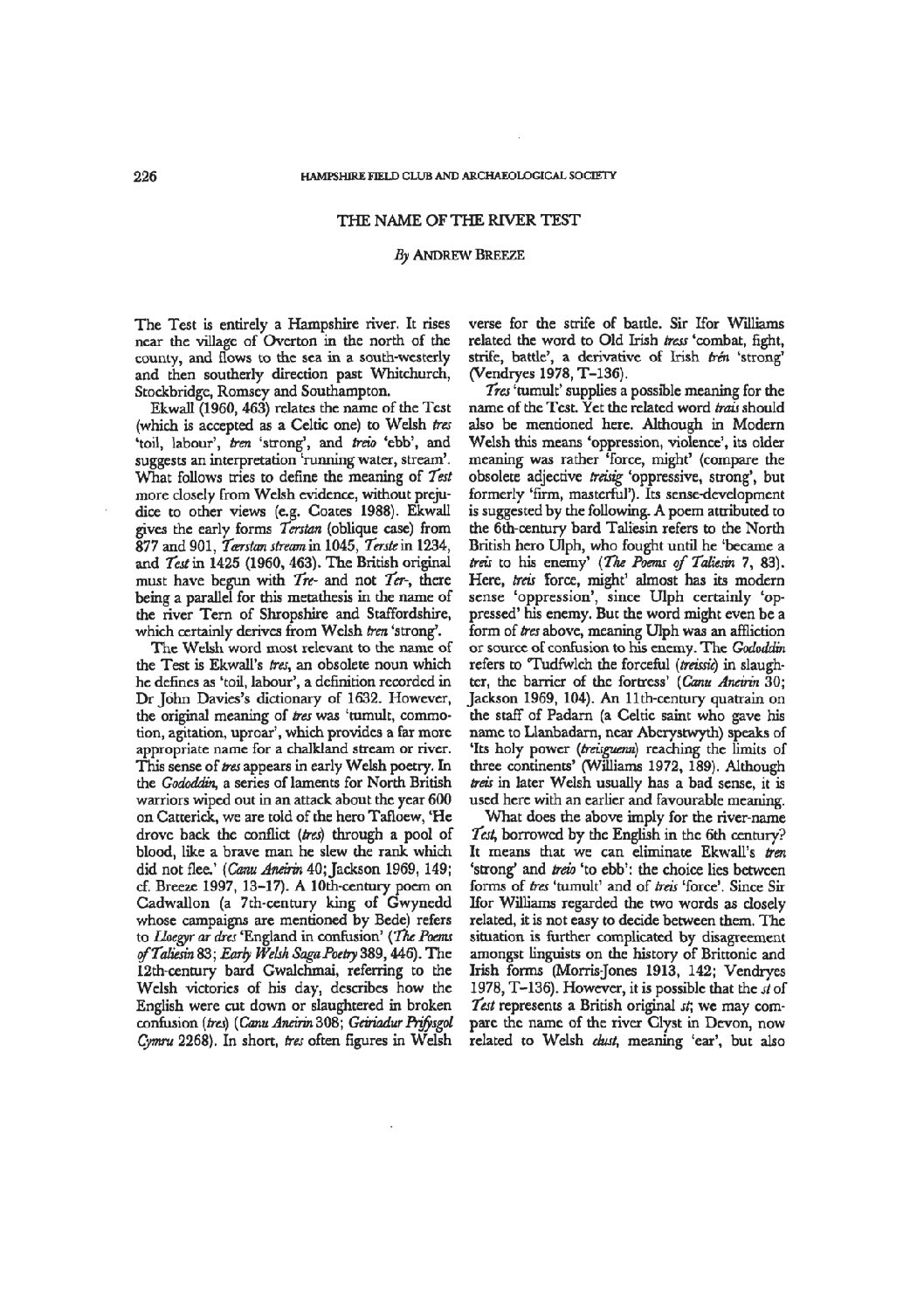 The name of the River Test