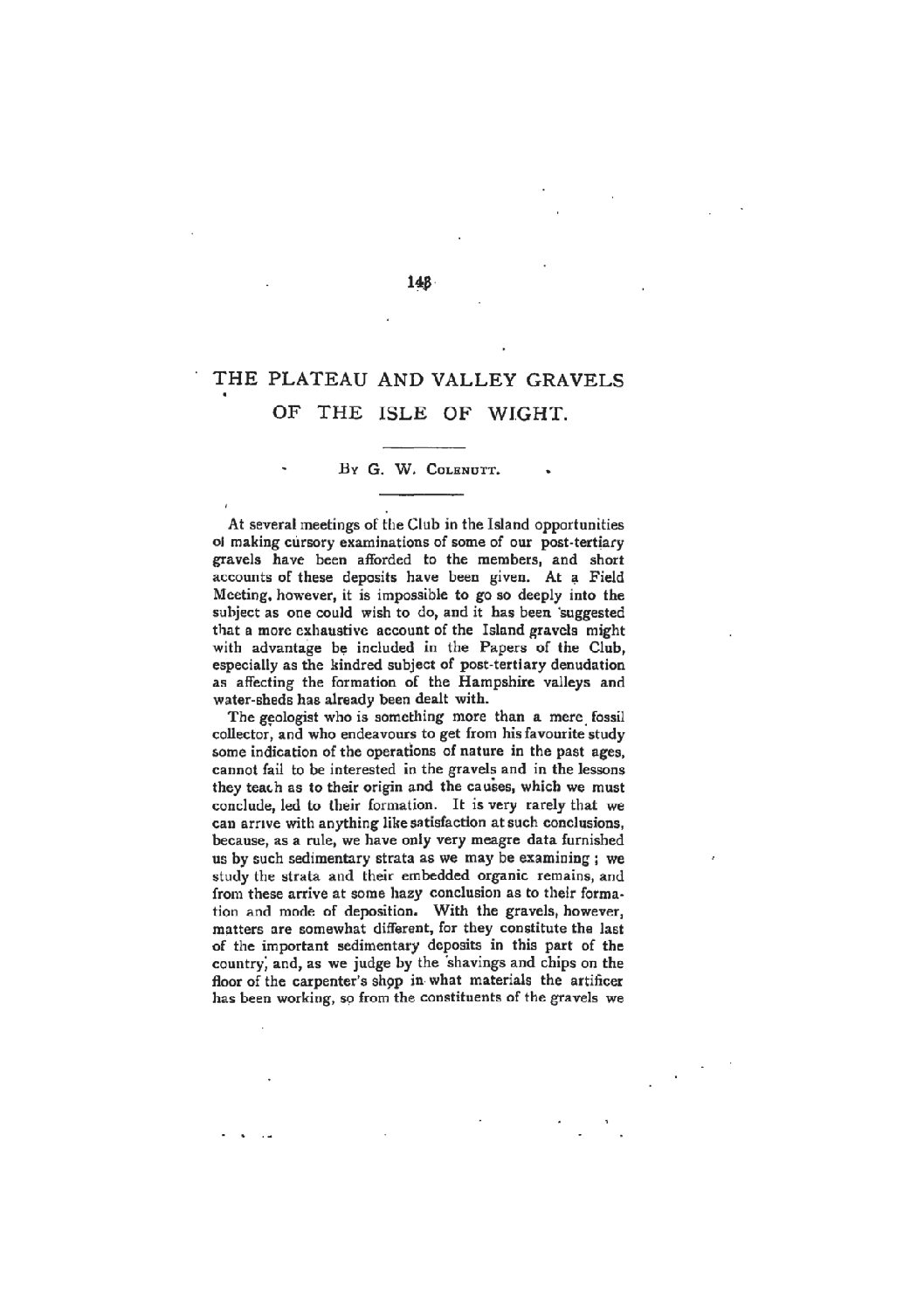 Plateau and Valley Gravels of the Isle of Wight