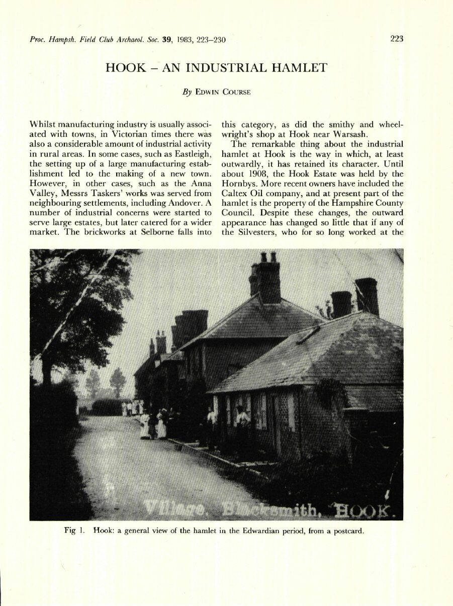Hook – an industrial hamlet