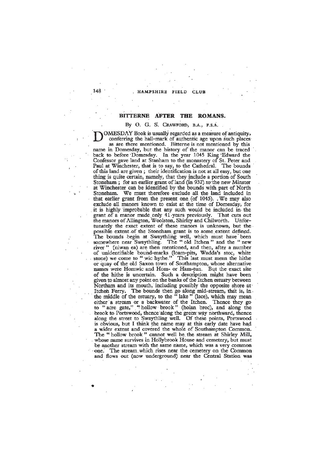 Bitterne after the Romans