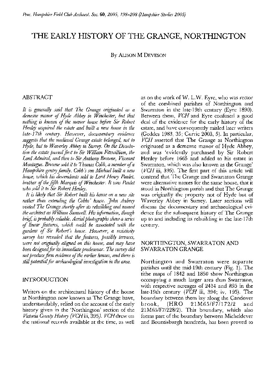 Proc Hants Field Club & Archaeol Soc