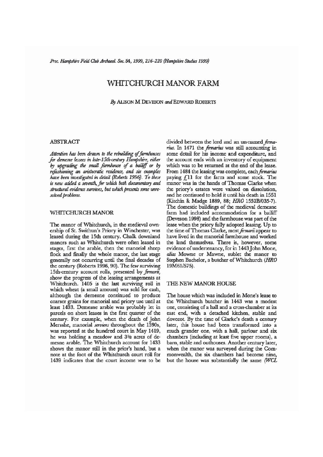 Whitchurch Manor Farm