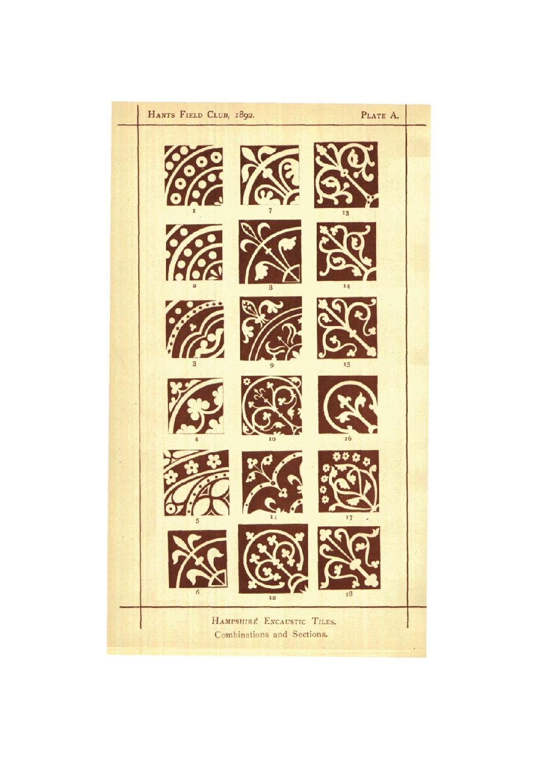 Encaustic Tiles of the Middle Ages, especially those found in the South of Hampshire
