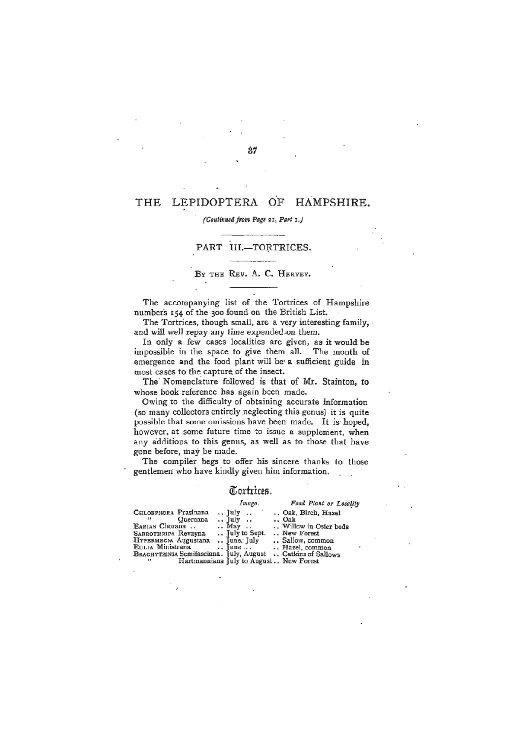 Lepidoptara of Hampshire