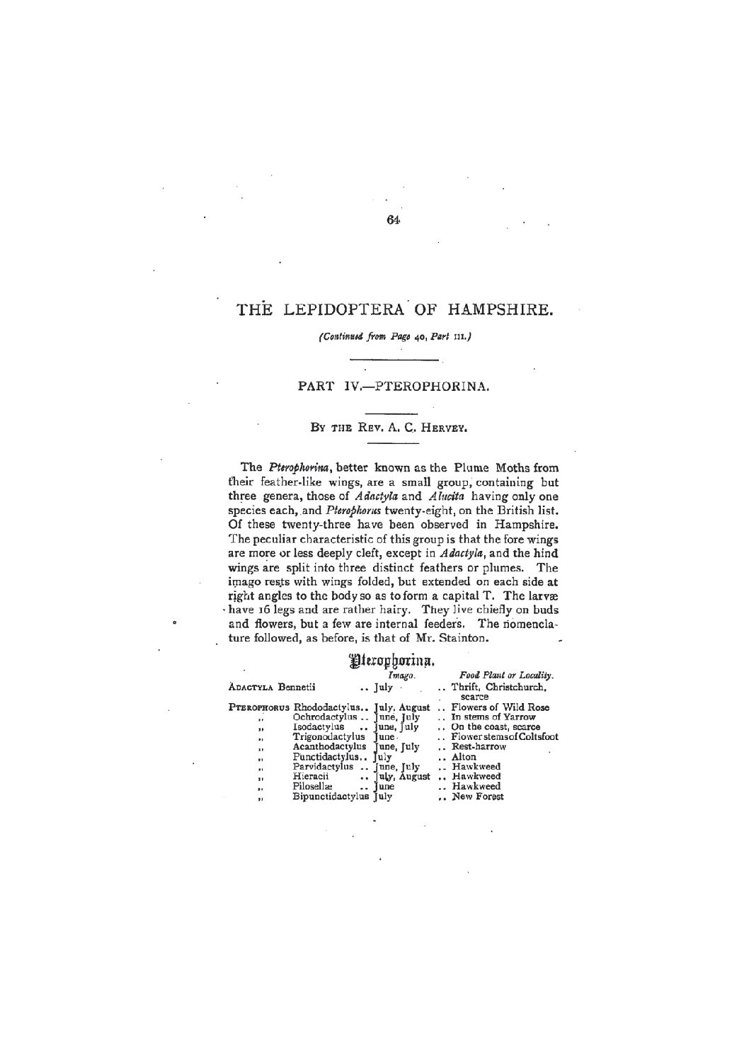 The Lepidoptera of Hampshire