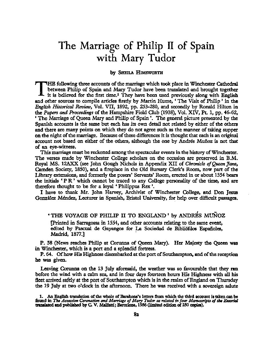 The Marriage of Philip II of Spain with Mary Tudor