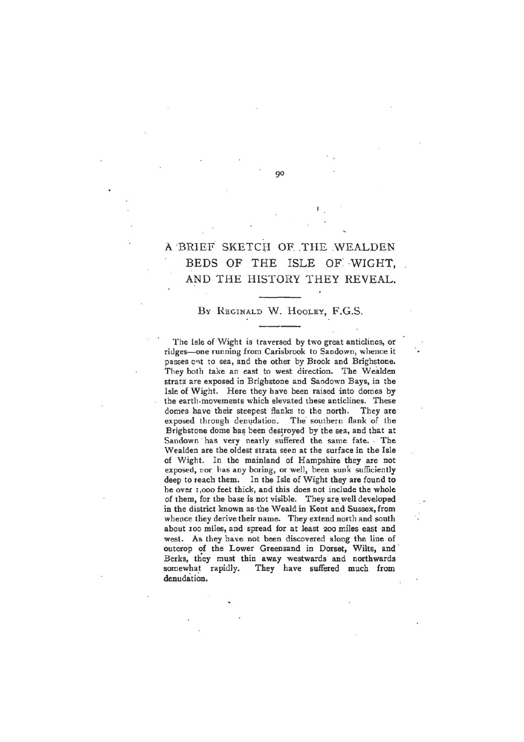 A Brief Sketch of the Wealden Beds of the Isle of Wight, and the History they Reveal