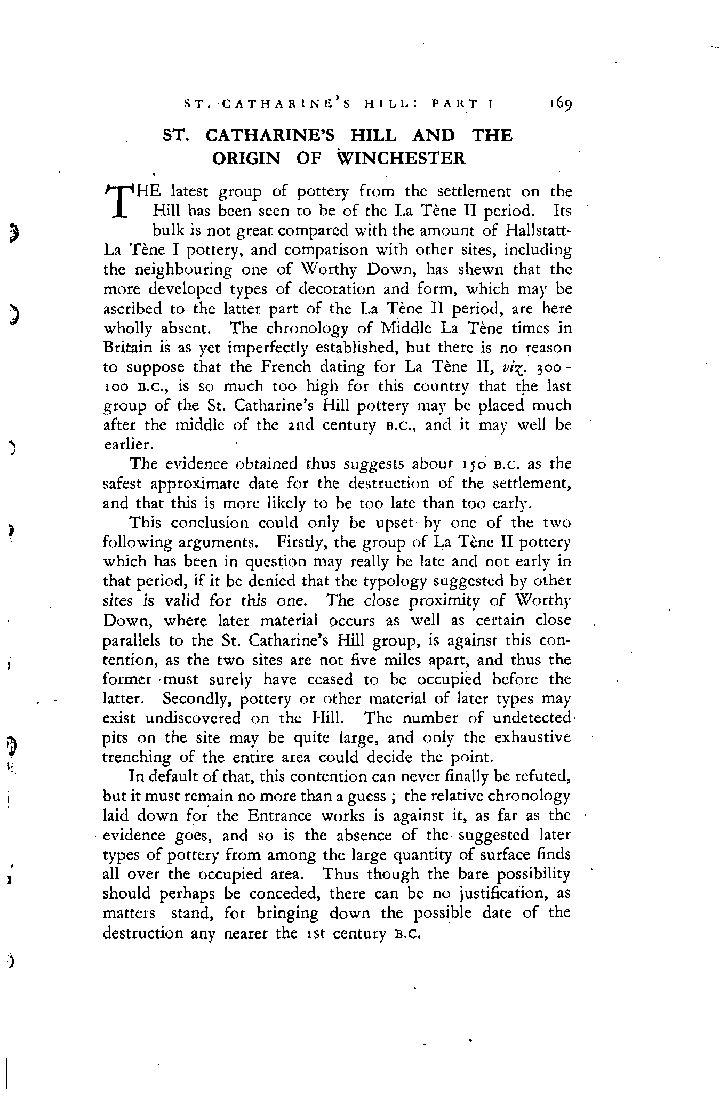 Origins of Winchester – pages 169-188