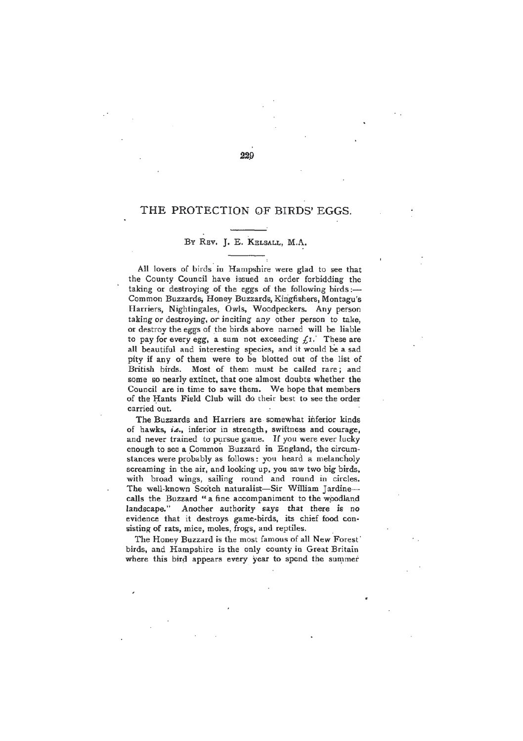 The Protection of Birds’ Eggs
