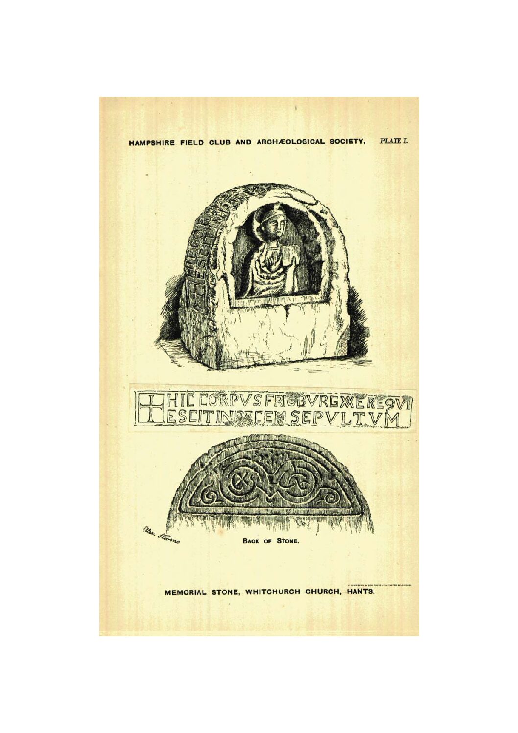 On a Saxon Sepulchral Monument at Whitchurch; & The Font at Barton Stacey