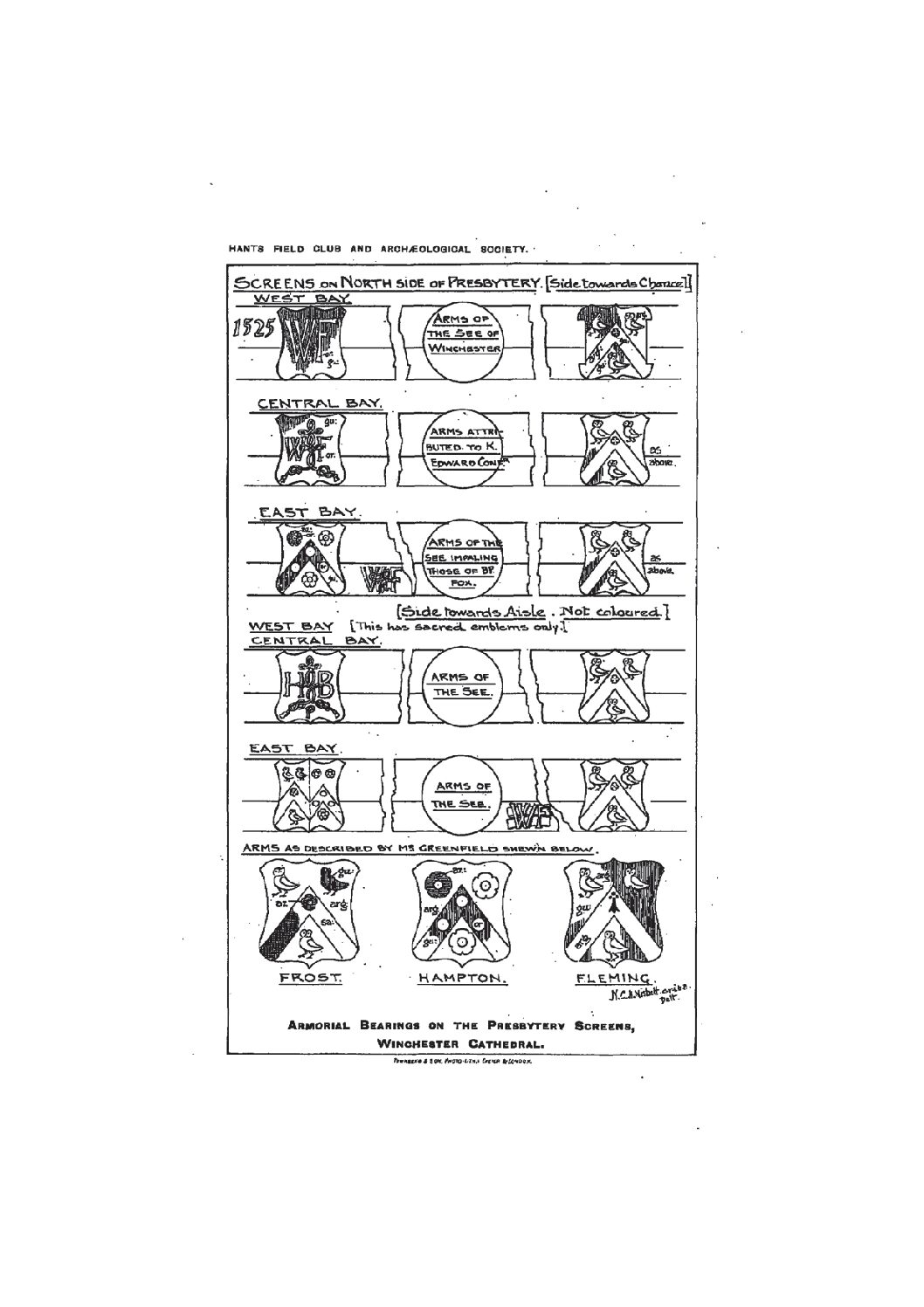 Notes on some Armorial Bearings on the Presbytery Screens, Winchester Cathedral