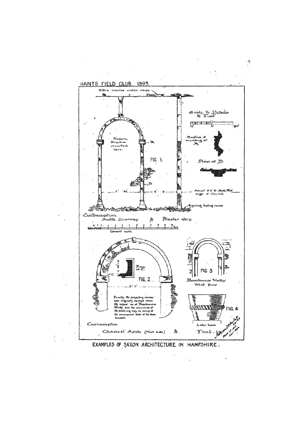 Notes on some examples of Saxon Architecture in Hampshire