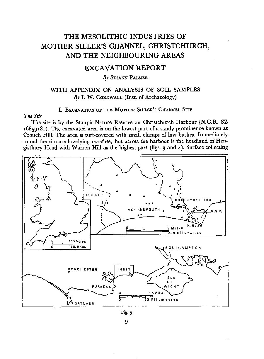 The Mesolithic Industries of Mother Siller’s Channel, Christchurch, and the Neighbouring Areas. Excavation Report