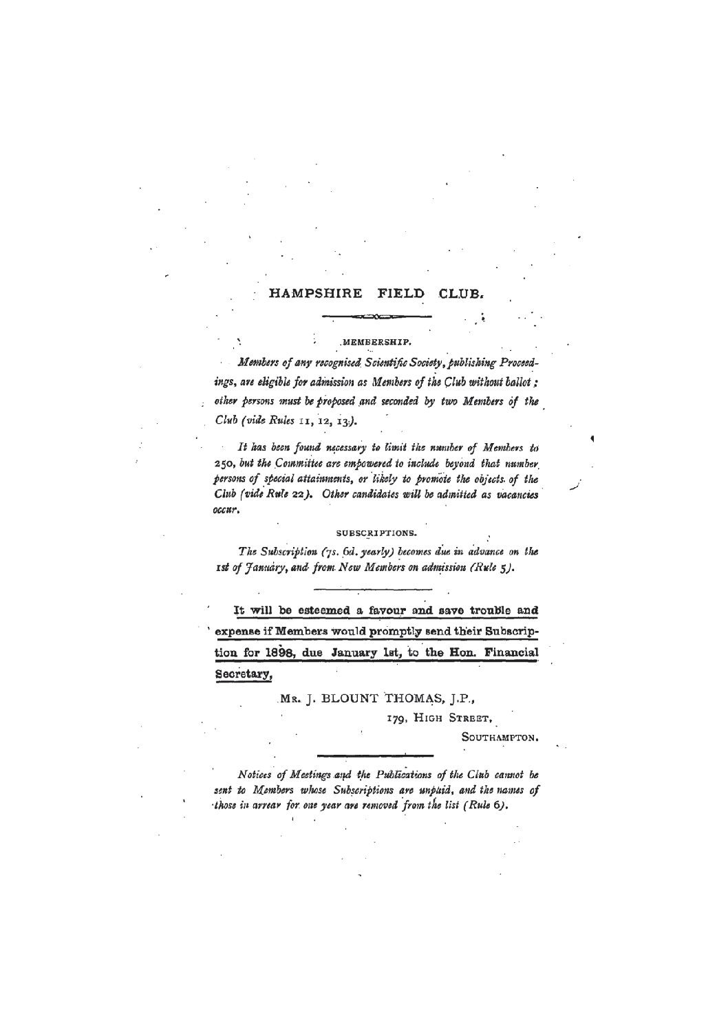 Membership, Title Page, List of Officers & Members, Partner Societies, Rules, Report for 1897 & Financial Statement for 1897