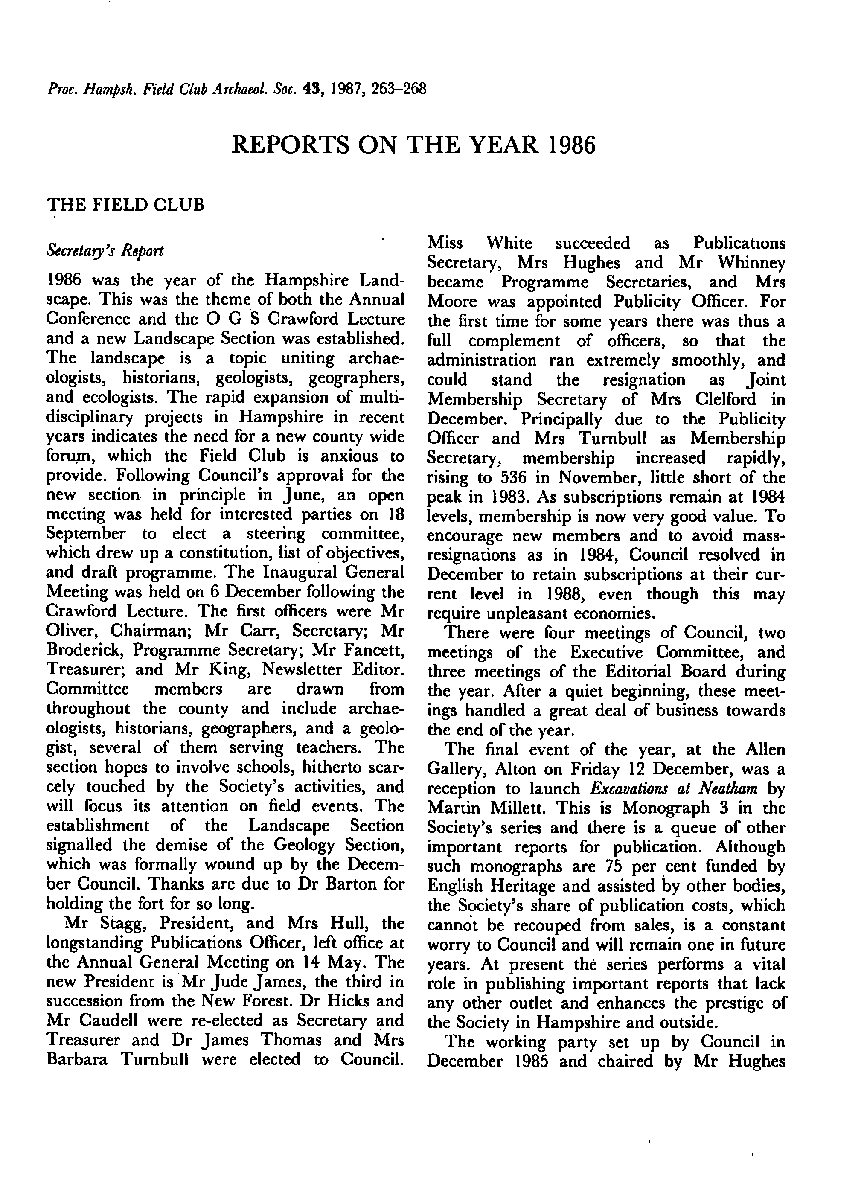 Proceedings, Vol 43, p.267