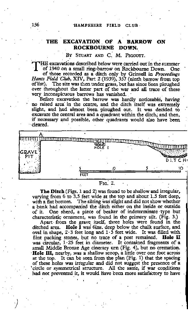 The Excavation of a Barrow on Rockbourne Down