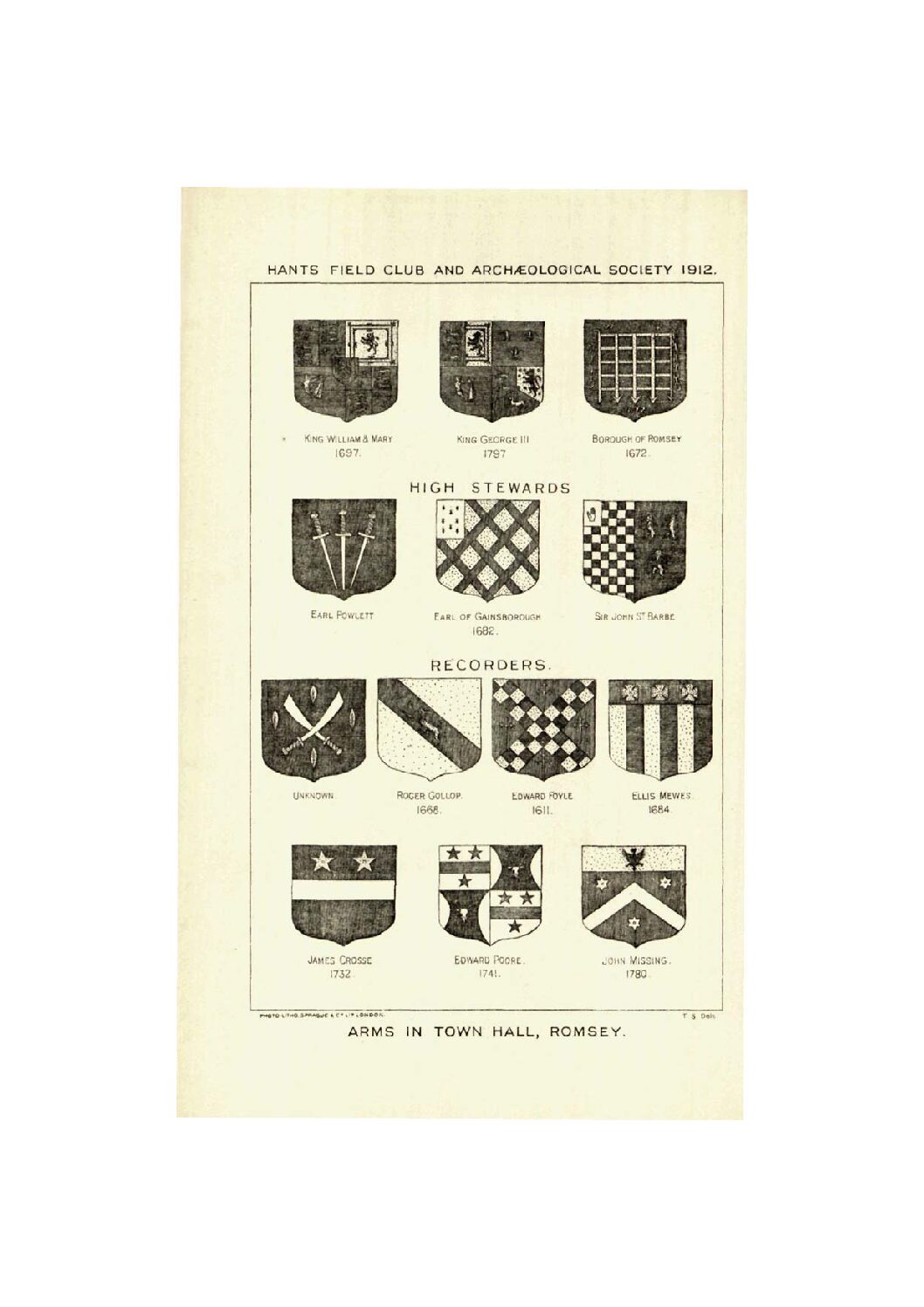 The Arms in the Town Hall at Romsey
