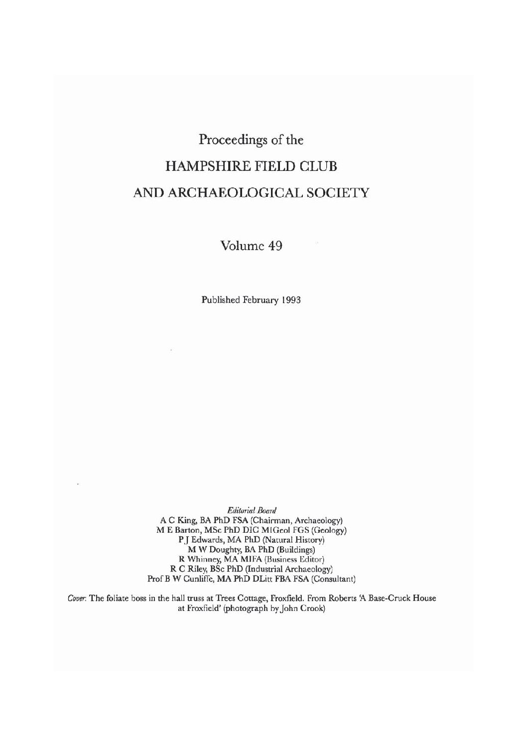 Cover, Title Page, General information on Proceedings, Contents Page and List of Officers