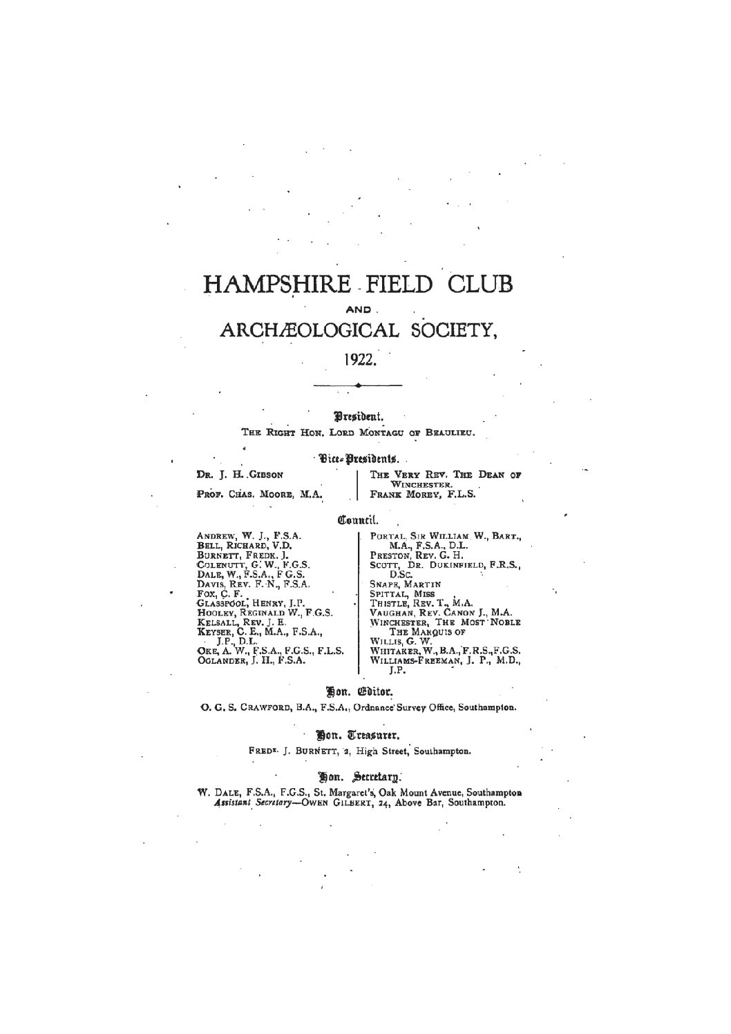 Cover, Title Page, General information on Proceedings, Contents Page and List of Officers