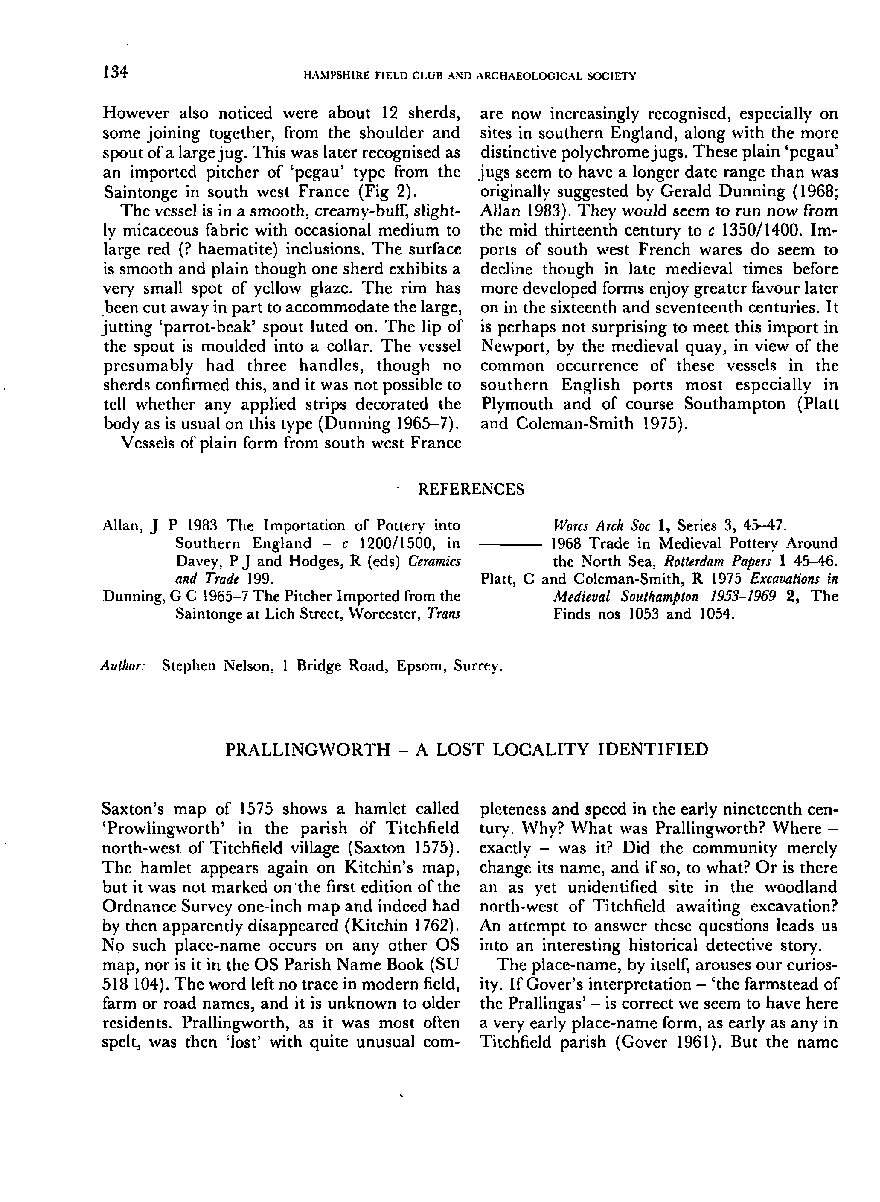 Prallingworth – a lost locality identified