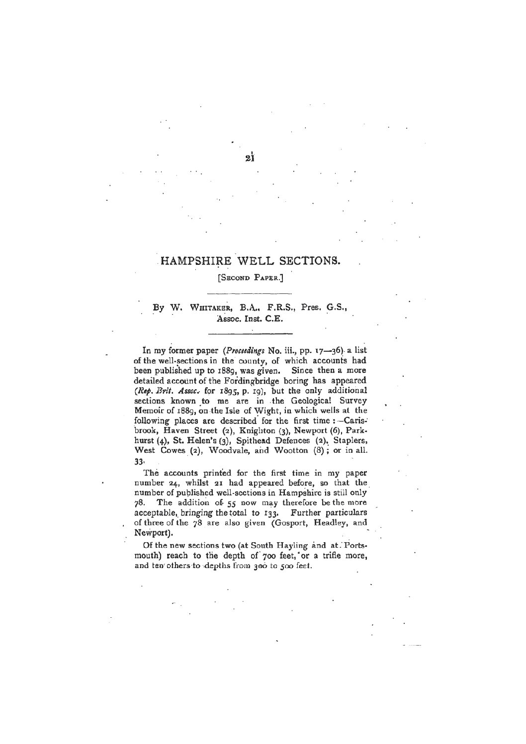 Well Sections