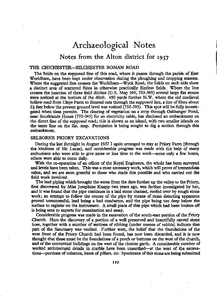 Archaeological Notes