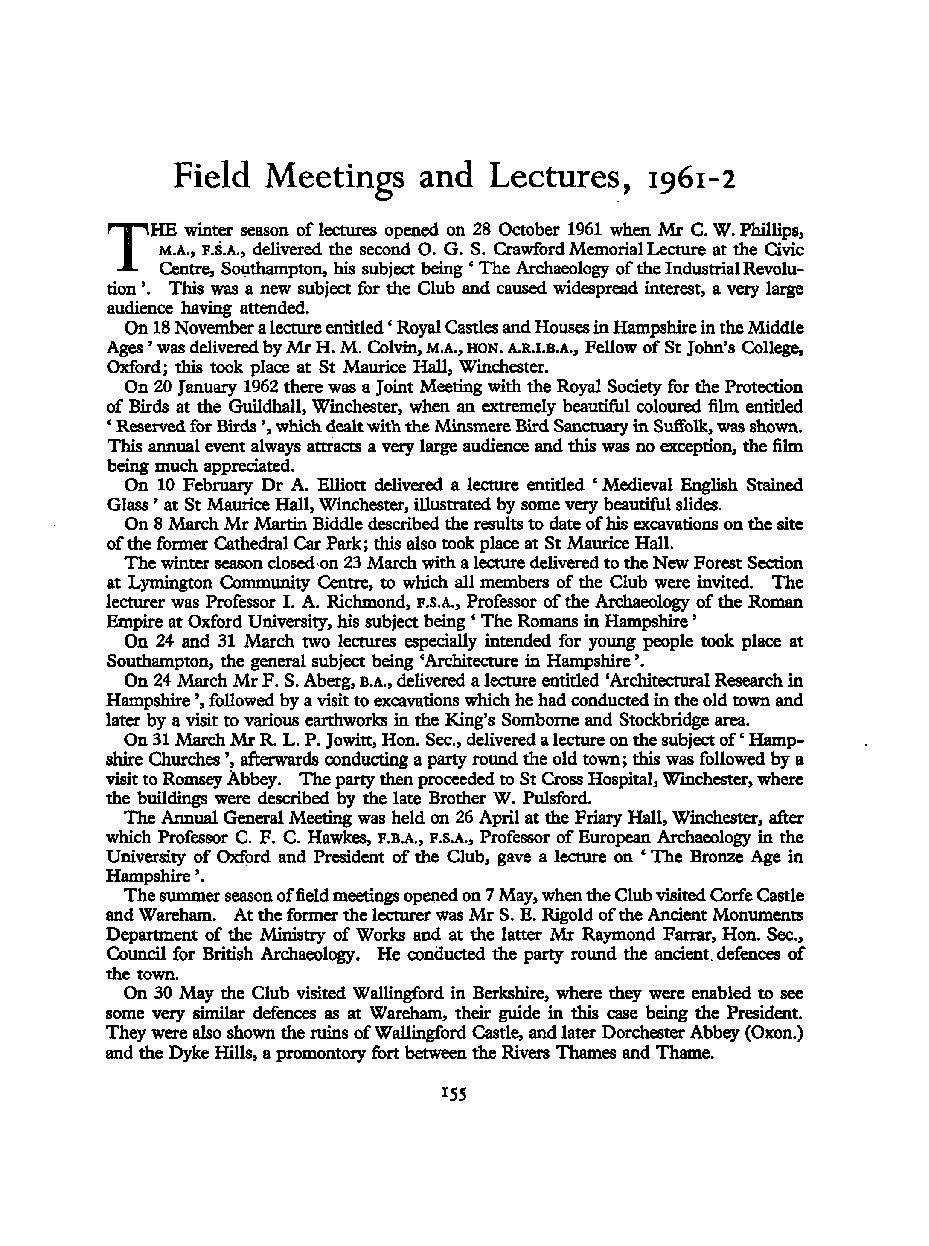 Field Meetings and Lectures, 1961-2, HFC Annual Report 1962-63, New Forest Section, Finances to 31/12/1962